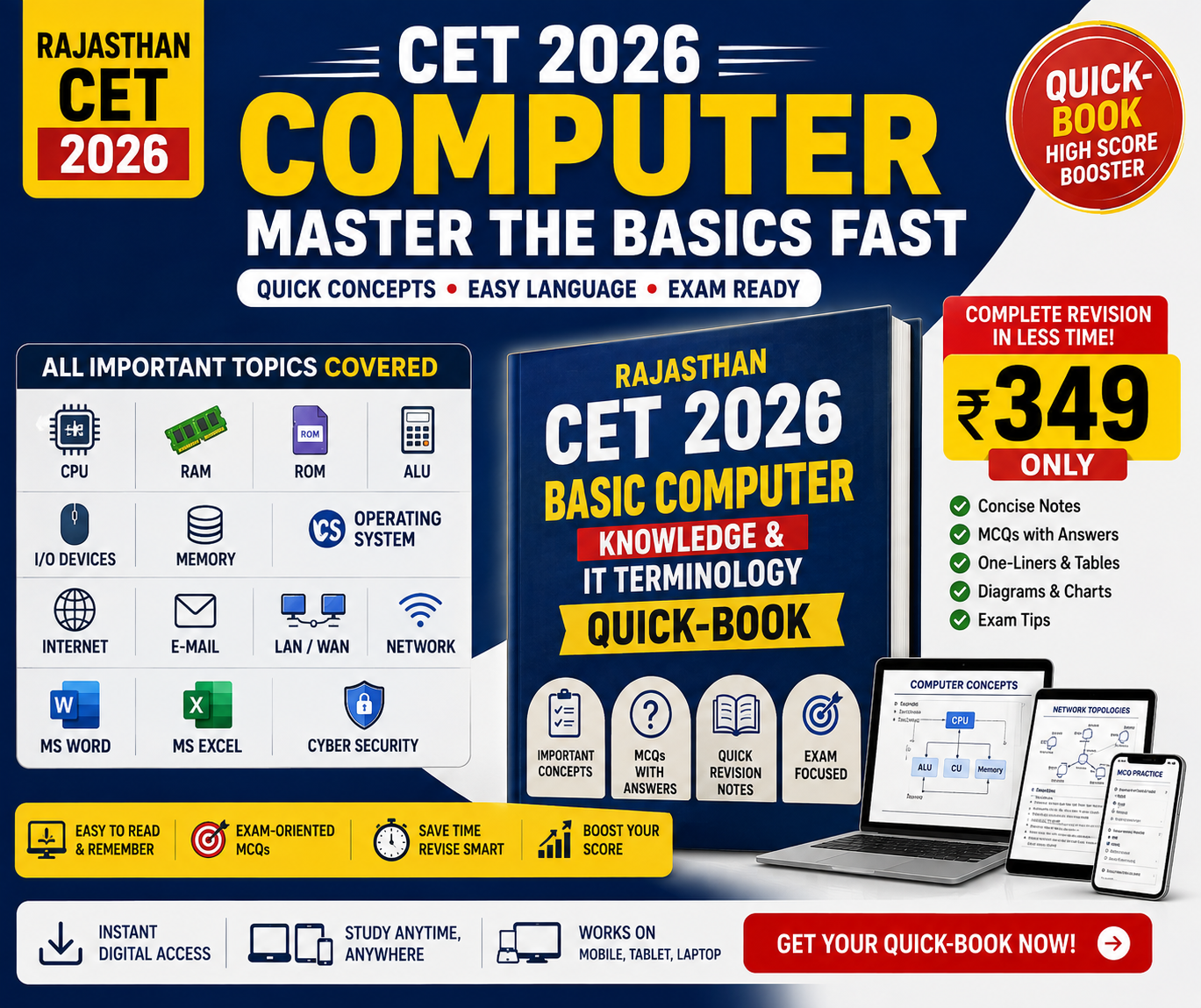 CET Basic Computer Knowledge & IT Terminology Quick-Book