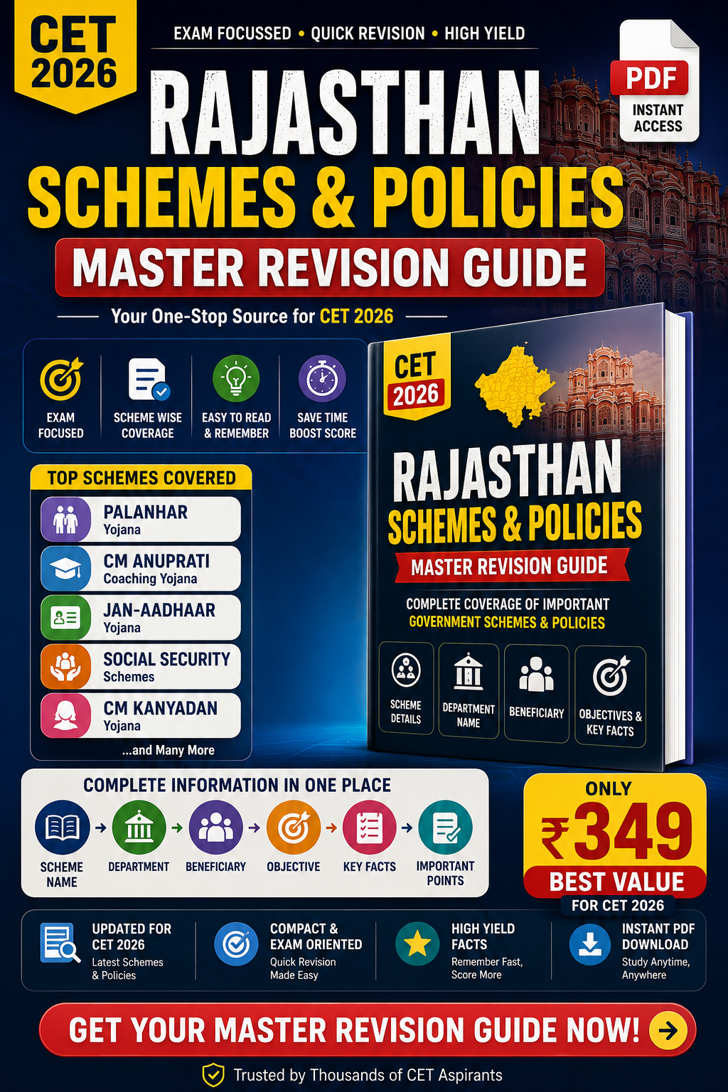 CET Rajasthan Schemes & Public Policies Master PDF Guide