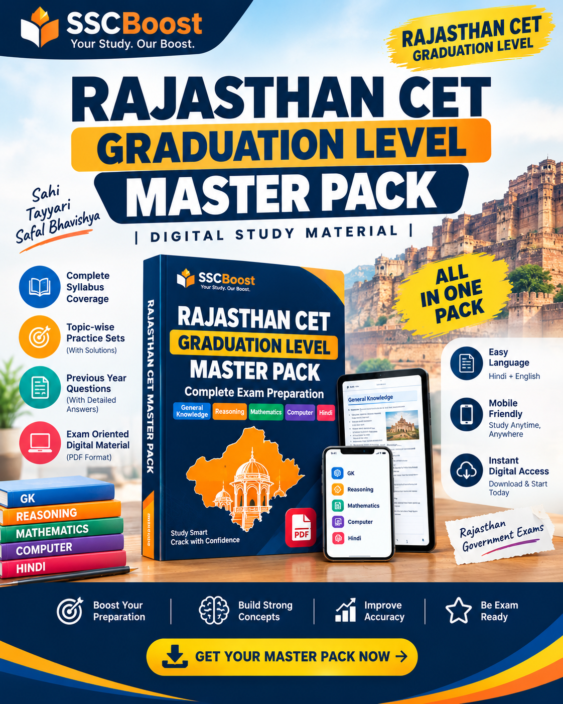 Rajasthan CET Graduation Level Master Pack | Digital Study Material