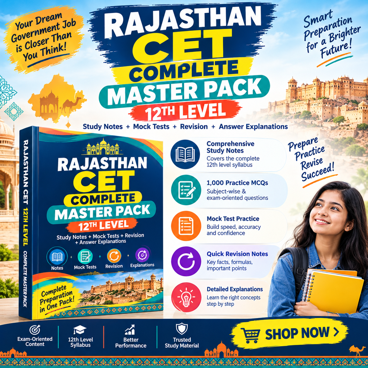 Rajasthan CET 12th Level Master Pack | Digital Study Material