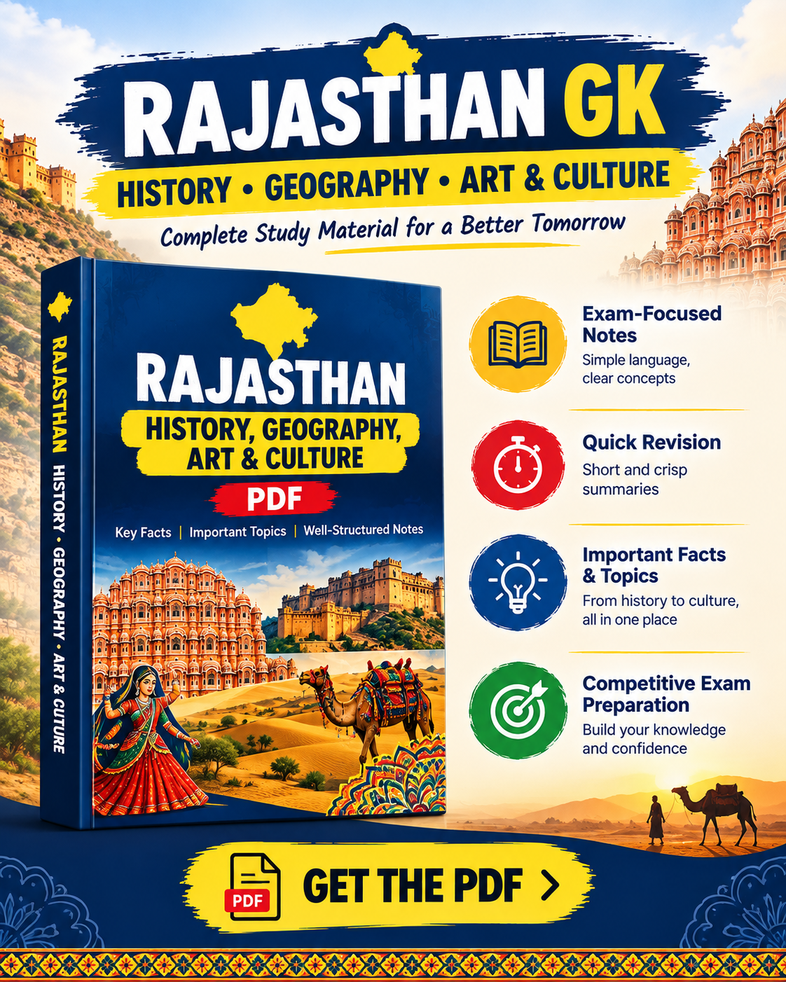 Rajasthan History, Geography, Art & Culture | CET PDF
